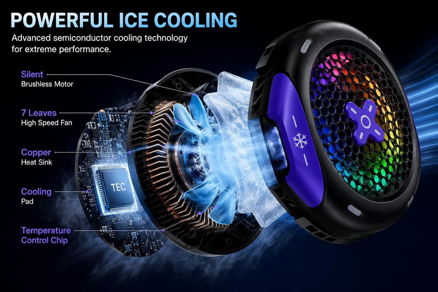 LISEN RGB Magnetic Gaming Cooler CX03