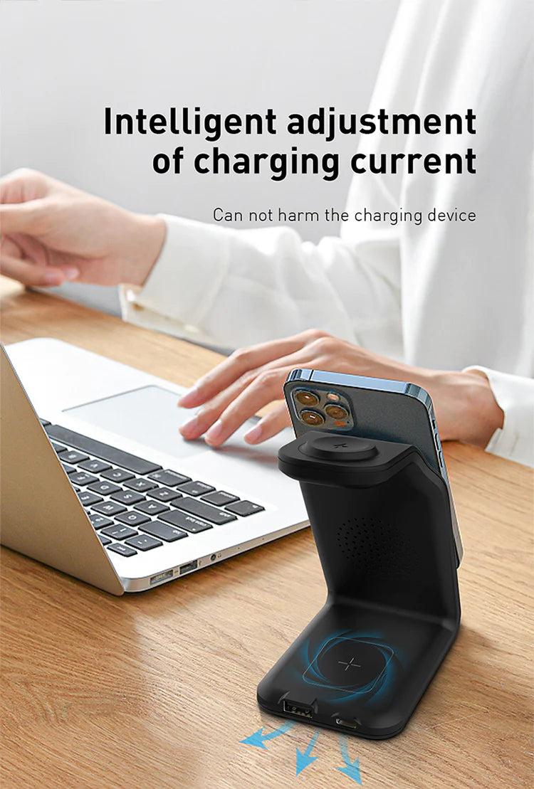 Recci 4 In 1 Desktop Stand Wireless Charger RCW-16