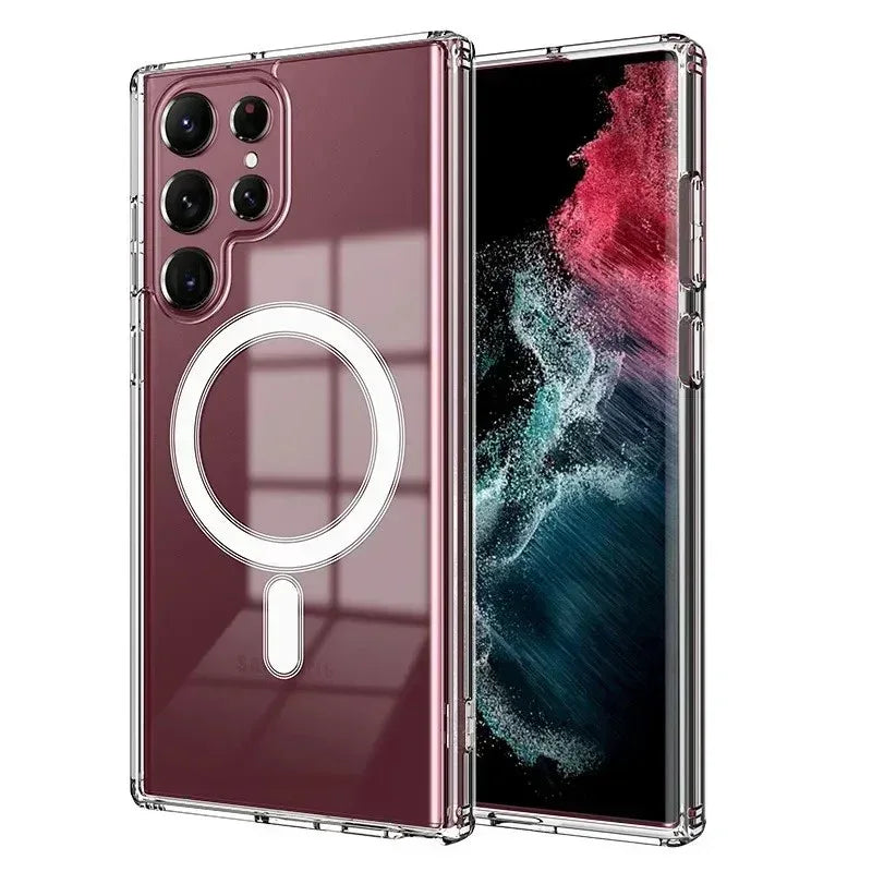 MagSafe Transparent Silicone Case Samsung S22 Ultra - Three