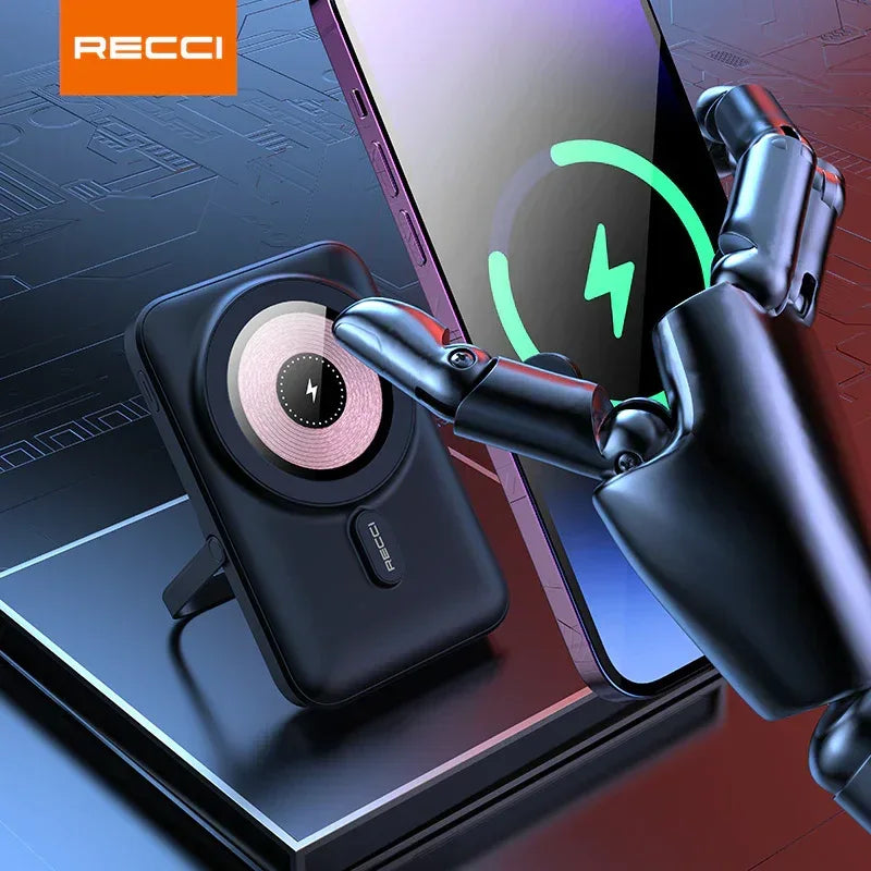 Recci 15W 10000mAh Magnetic Power Bank RPB-W08 - Three