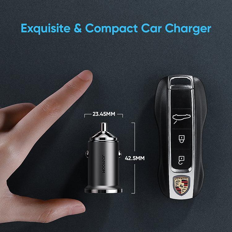 Joyroom Mini 2-Port Ring-Pull Fast Car Charger 45W C-A35 - Three
