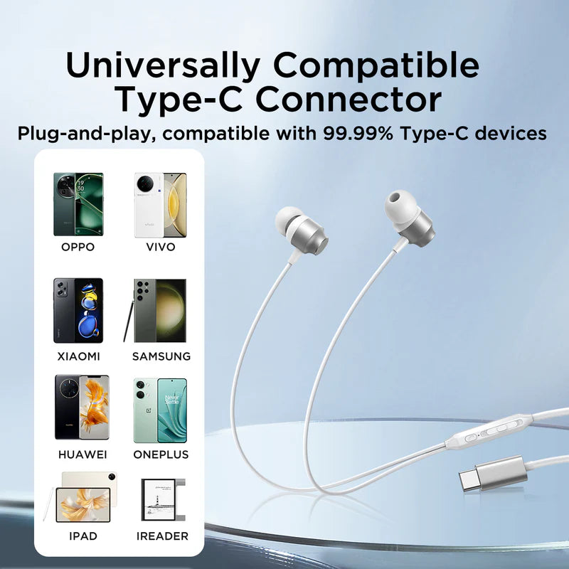 Joyroom TYPE-c Series In-Ear Metal Wired Earbuds JR-EC06