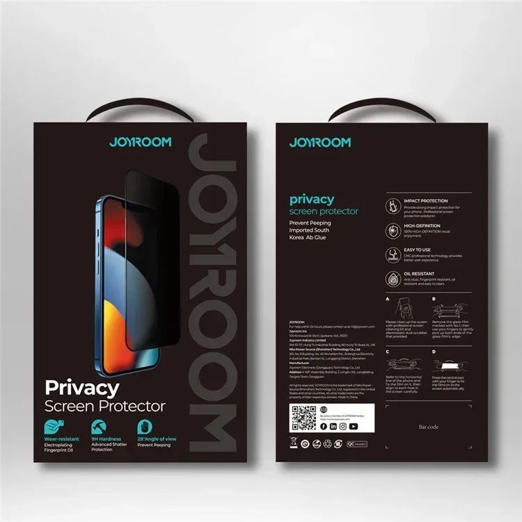 Joyroom Privacy Glass Screen Protector iPhone 13 Pro Max / 14 Plus - Three