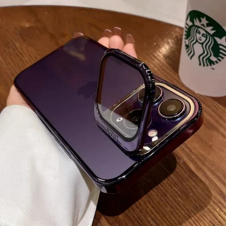 Invisible Folding Holder Camera Stand Case iPhone 12 / 12 Pro - Three