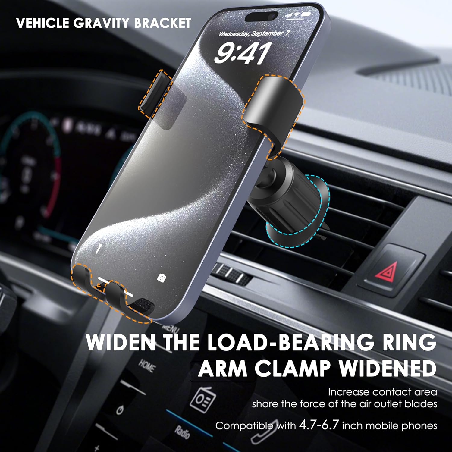 Lenyes Gravity Air-Vent Car Phone Holder CR181
