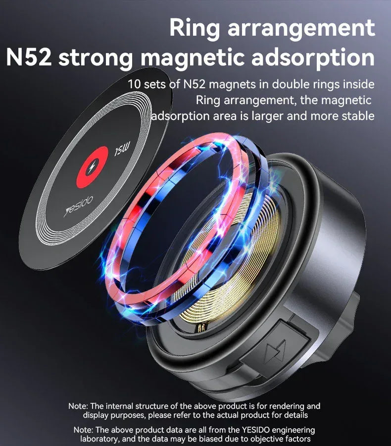 Yesido Magnetic Car Charger C314 - Three