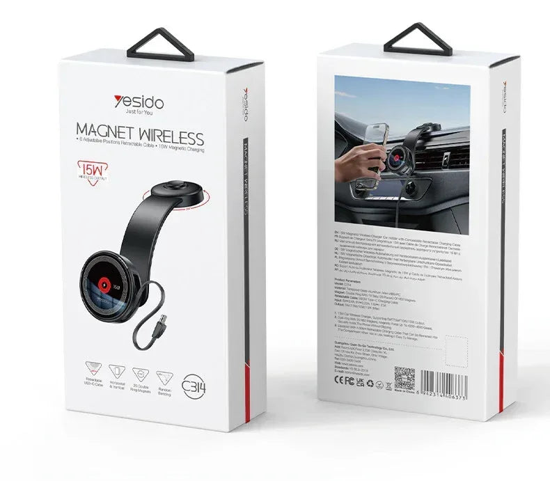 Yesido Magnetic Car Charger C314 - Three