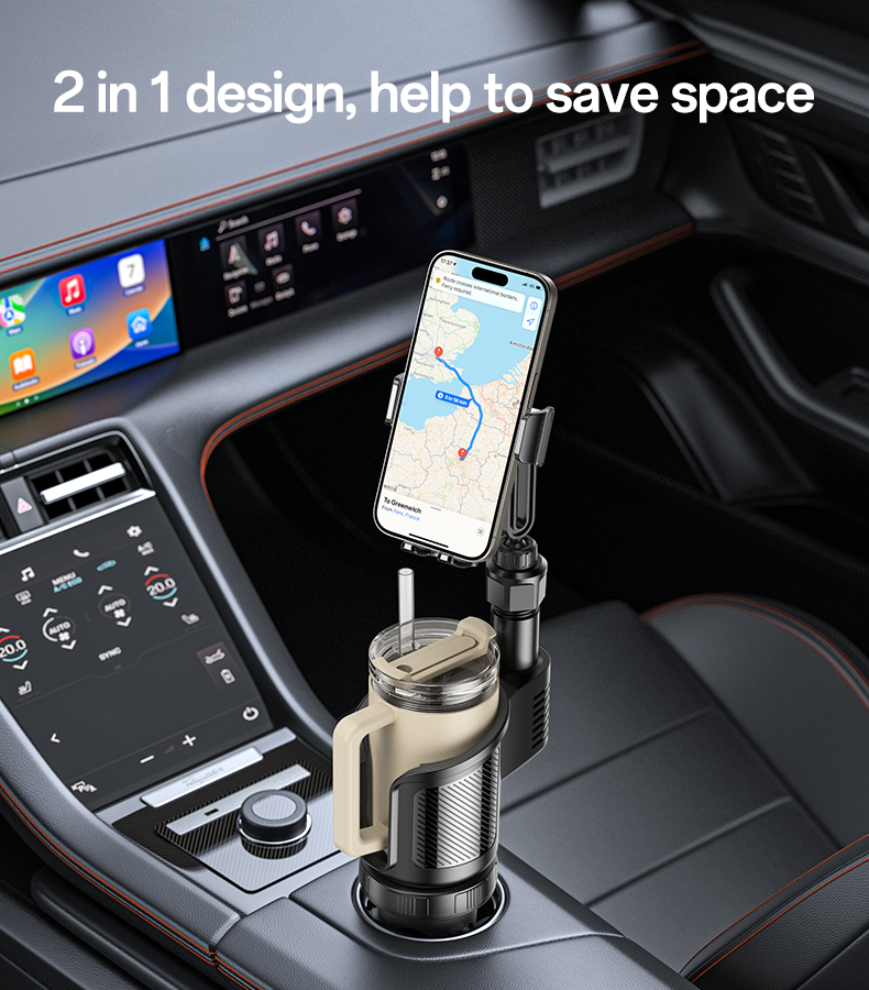 YESIDO 2 in 1 Cup Holder Mount C273