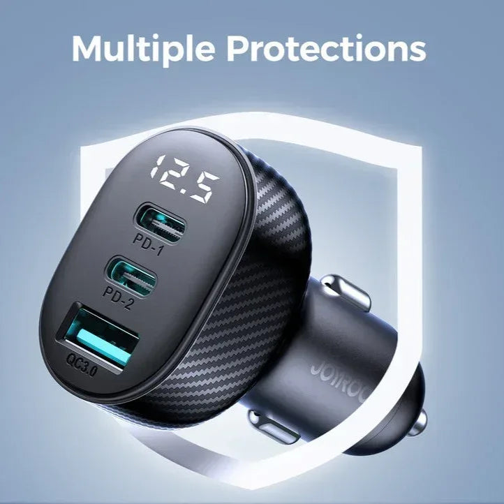 Joyroom 2A1C 30W Car Charger JR-CCD04 - Three