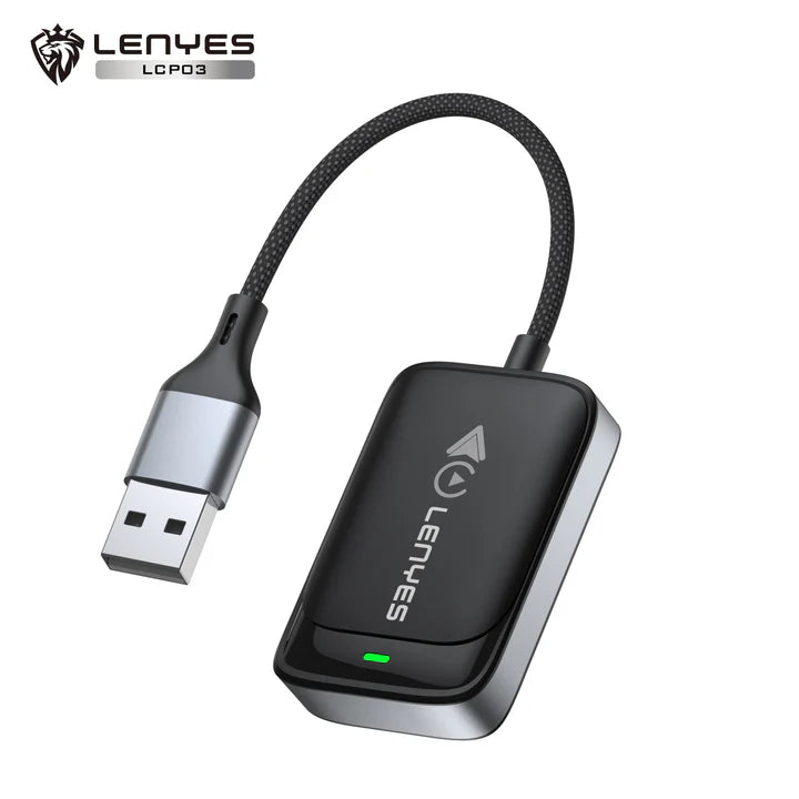 Lenyes Bluetooth 5.0 5GHz Wireless CarPlay Android Auto Adapter LCP03