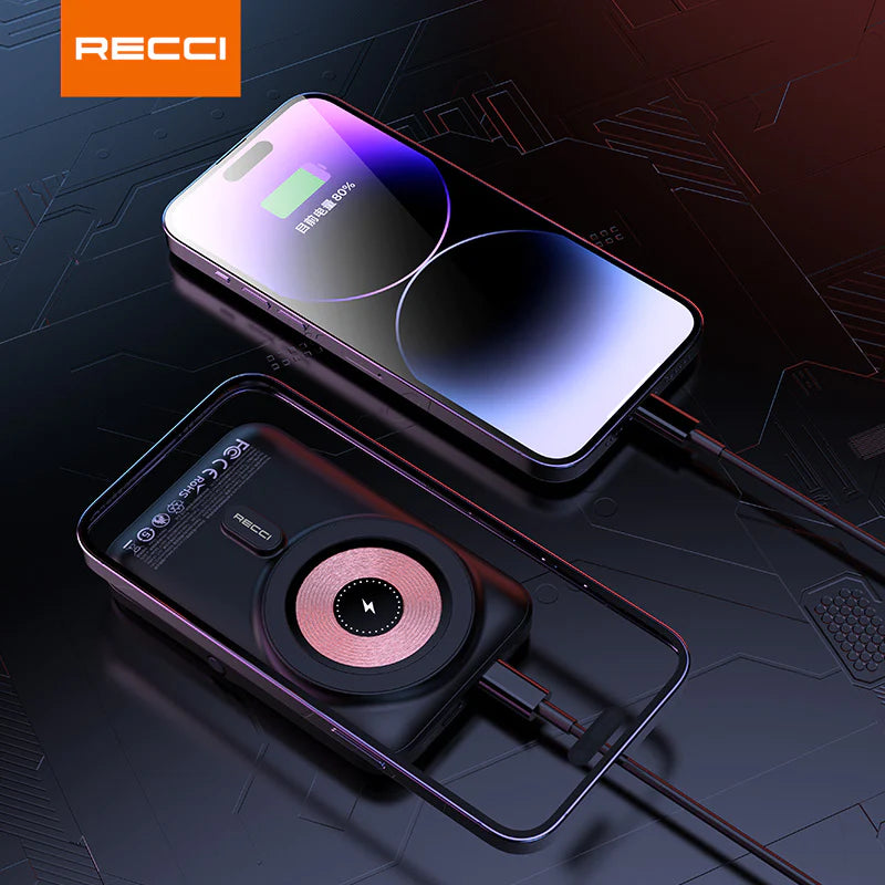 Recci 15W 10000mAh Magnetic Power Bank RPB-W08