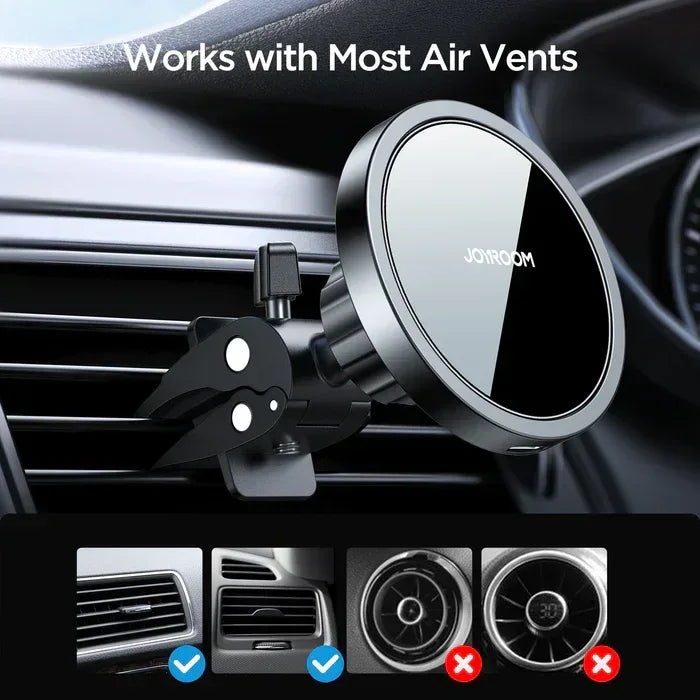 Joyroom Magnetic Wireless Car Charger Holder (Air Vent) JR-ZS240 - Three