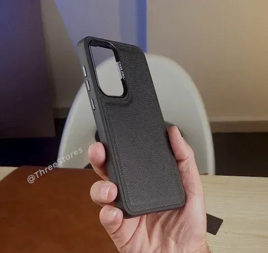 Black Leather Case Samsung A25 - Three