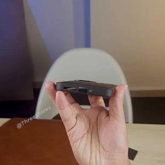 Black Leather Case Samsung A35 - Three