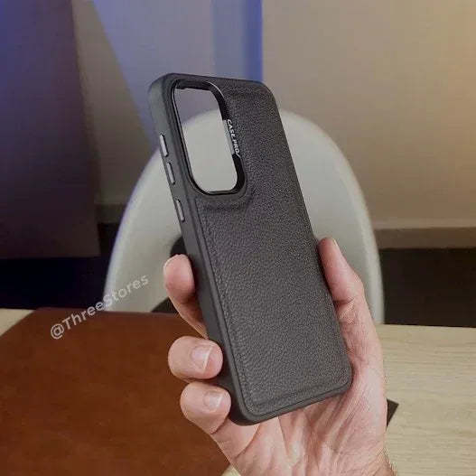 Black Leather Case Samsung A15 - Three