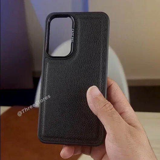 Black Leather Case Samsung A35 - Three