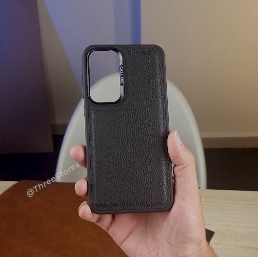 Black Leather Case Samsung A35