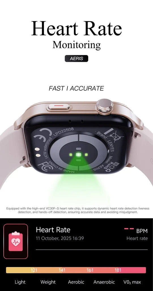 Lenyes 2.01-Inch GPS Bluetooth Calling 1ATM Smart Watch Aeris