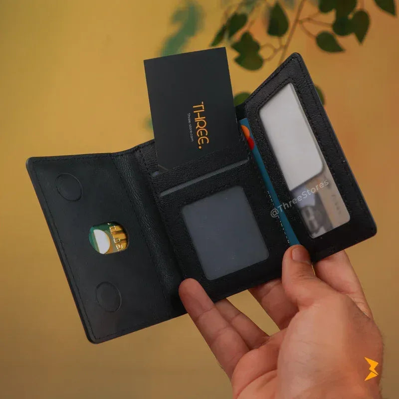 Adjusted Leather Magsafe Flip Wallet - Three