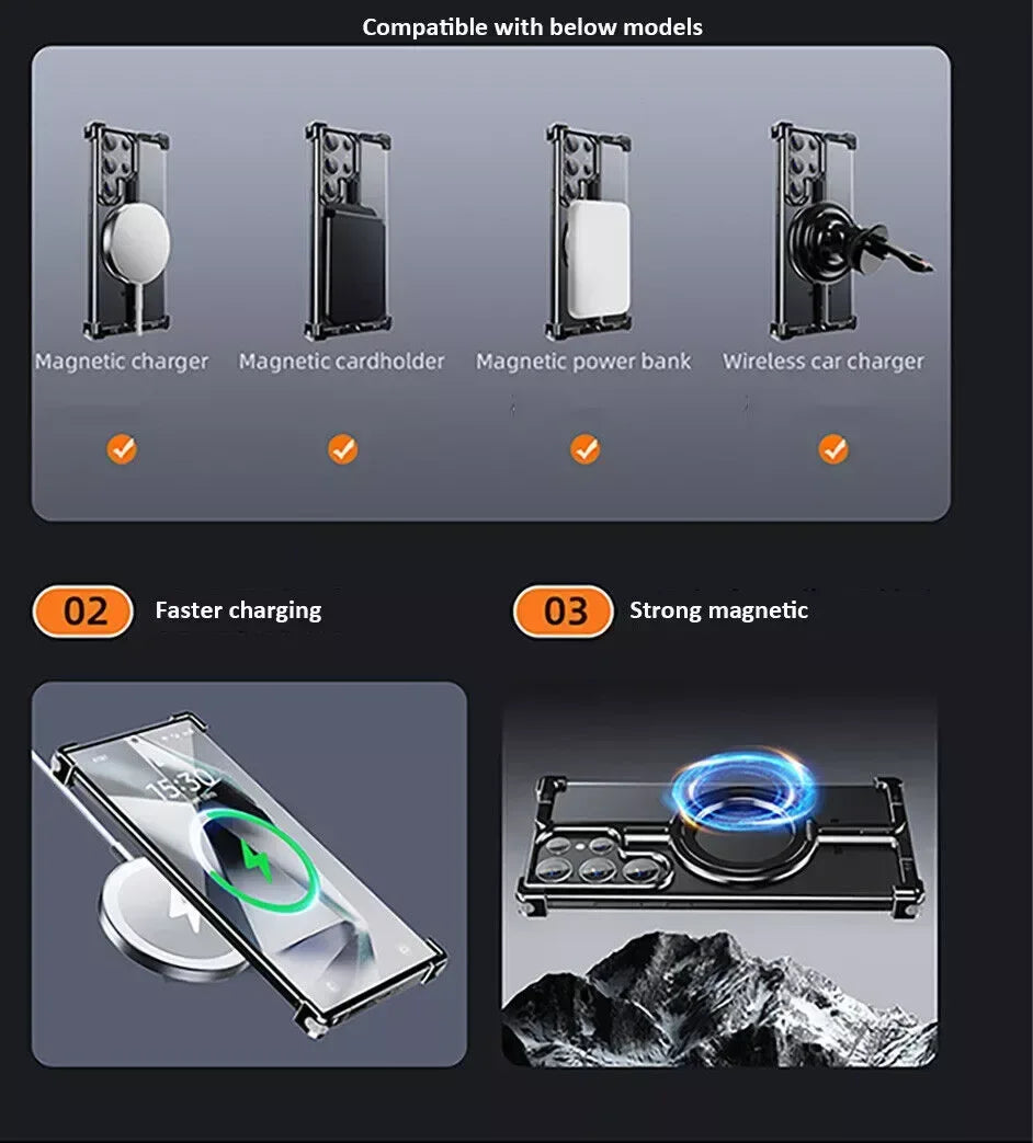 Aluminum Alloy MagSafe Case Samsung S24 Ultra - Three