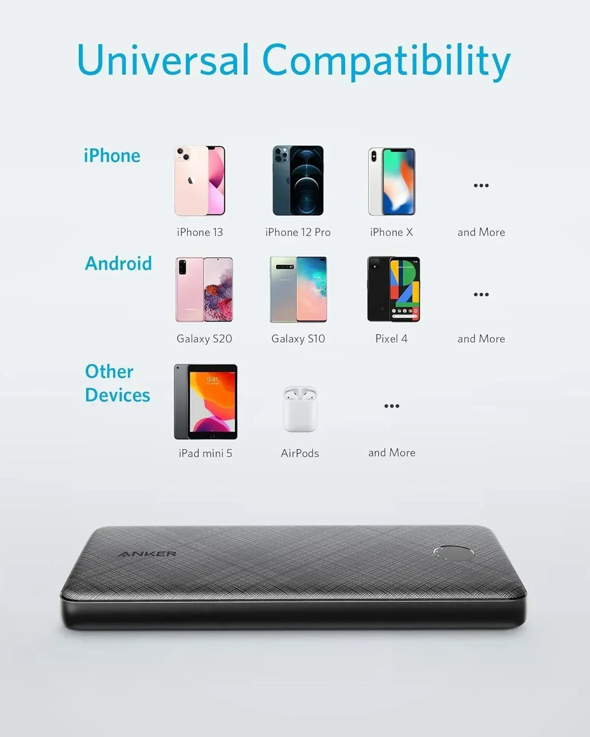 Anker 523 Slim Power Bank USB-C 10K 20W A1245 - Three