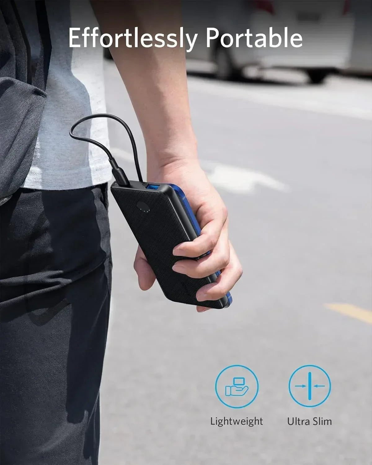 Anker 523 Slim Power Bank USB-C 10K 20W A1245 - Three