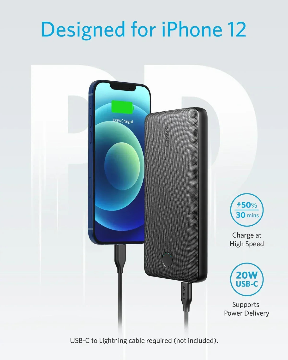 Anker 525 Power Bank 20W PowerCore 20K A1287 - Three