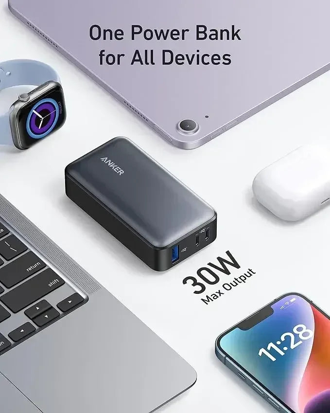 Anker 533 Pocket-Friendly 10K Power Bank 30W A1256 - Three