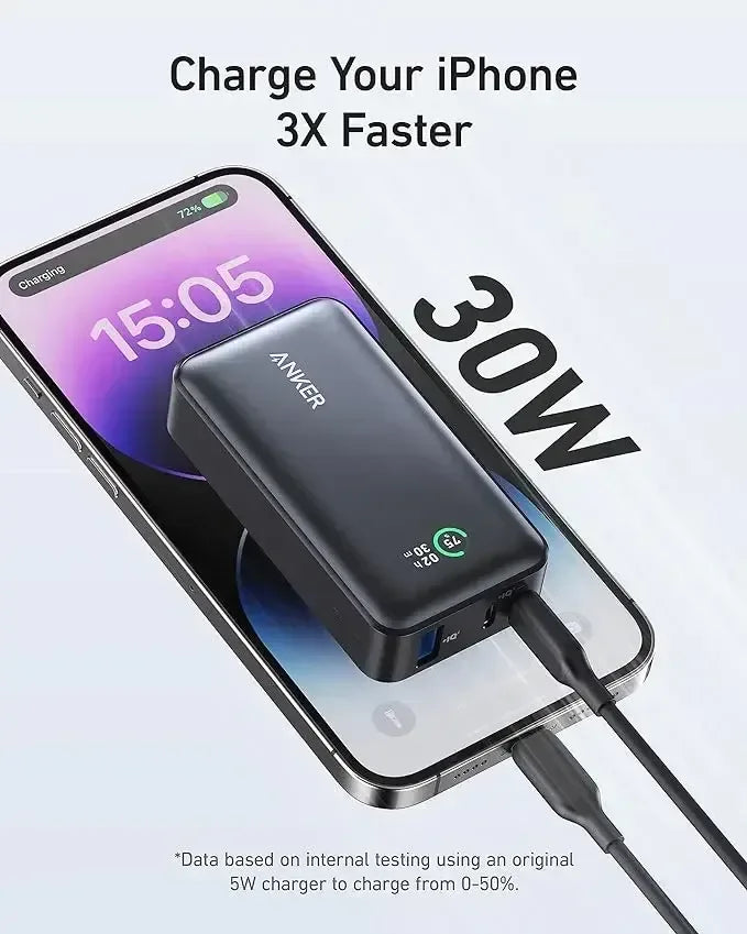 Anker 533 Pocket-Friendly 10K Power Bank 30W A1256 - Three