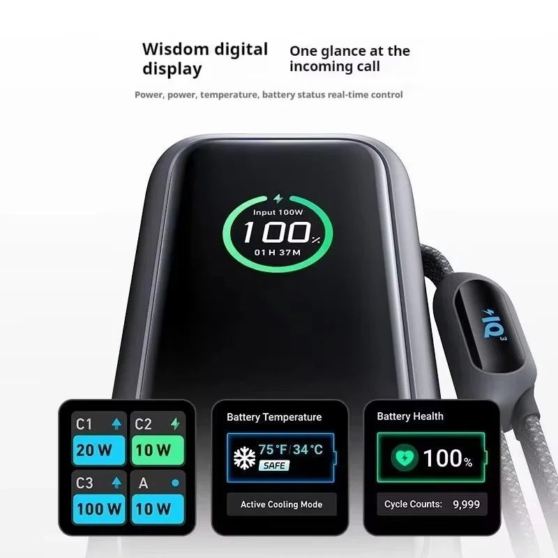 Anker Laptop Power Bank 25K, 165W, Built-In and Retractable Cables