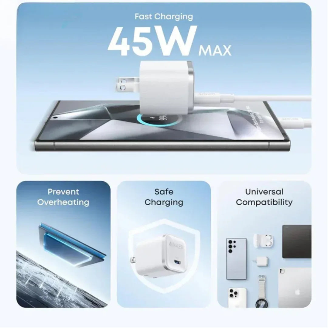 Anker Nano Wall Charger 45W A2692 - Three