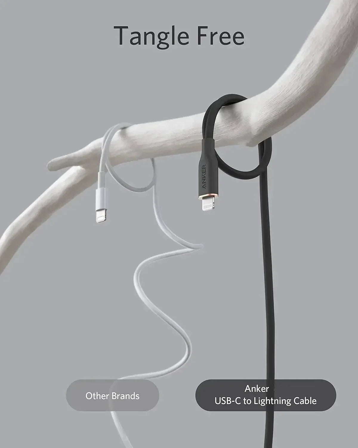 Anker PowerLine III Flow USB C to Lightning Cable A8663 - Three