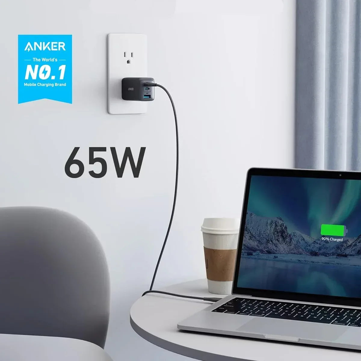 Anker PowerPort III 3-Port 65W Charger A2667 - Three