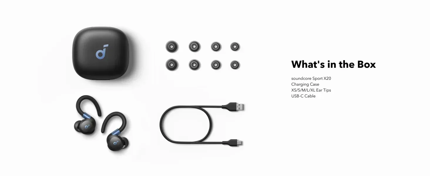 Anker Soundcore Sport X20 In-Ear Sport Earbuds - Three
