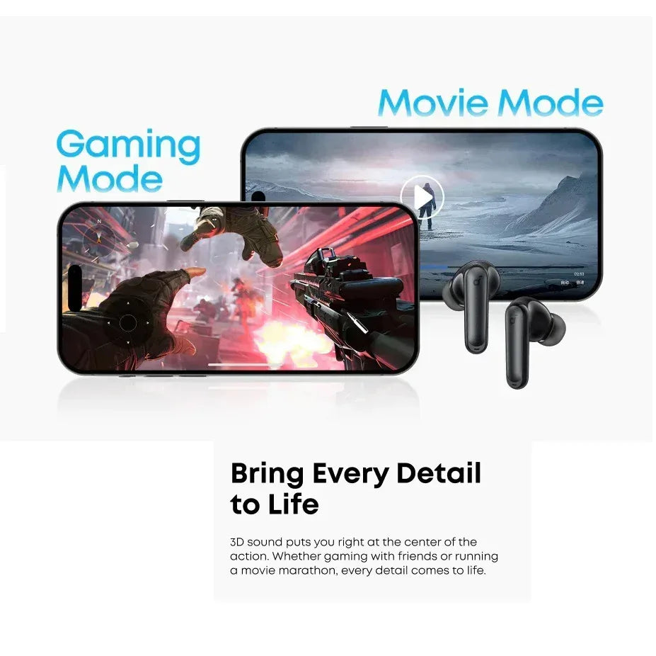 Anker Soundcore | Wireless Earbuds with Portable Phone Charger (No Lightning Adapter) P41i - Three