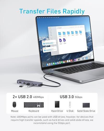 Anker USB-C Hub (5-in-1, 4K HDMI) A83575 - Three