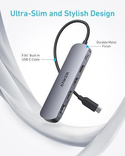 Anker USB-C Hub (5-in-1, 4K HDMI) A83575 - Three