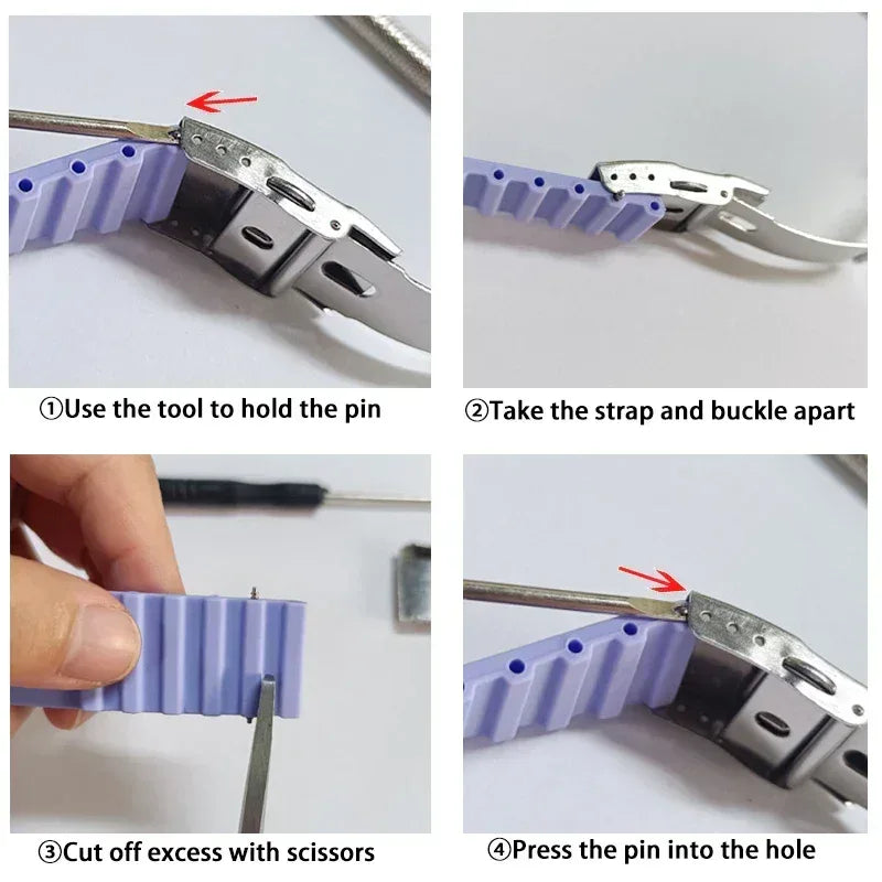 Tissot Compatible Silicone Starp For Apple Watch - Three