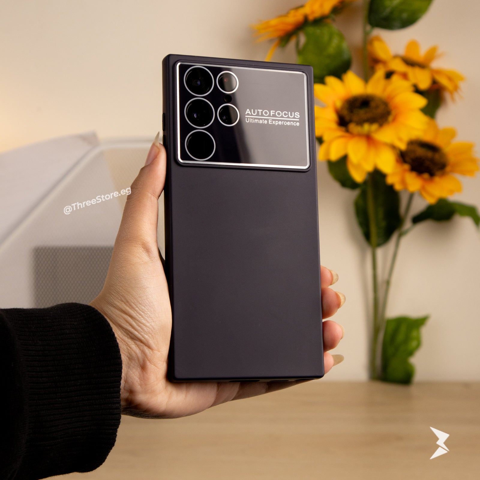 جراب Autofocus بحماية لعدسة الكاميرا وهي تقنية تسمي التركيز التلقائي الفوري لسامسونج Samsung S23 Ultra