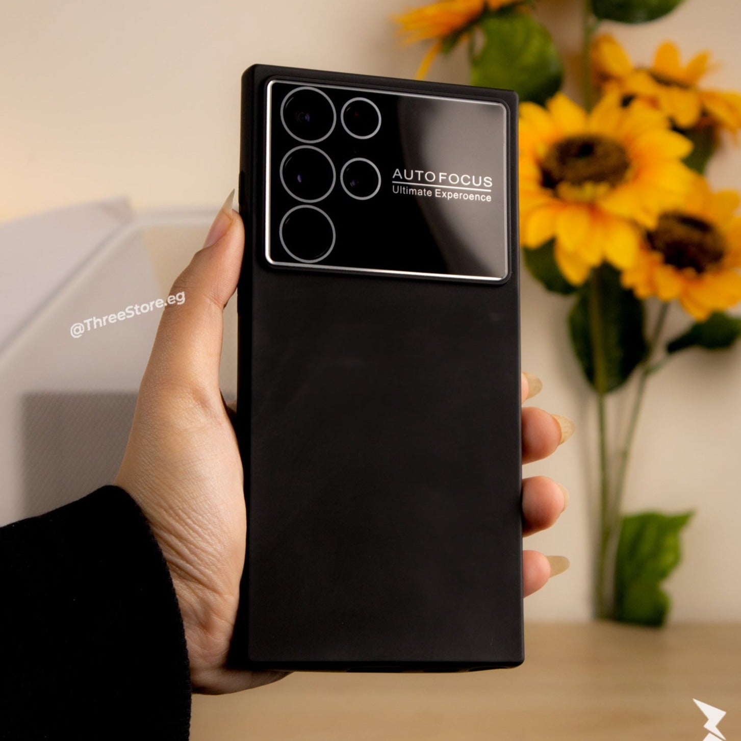 جراب Autofocus بحماية لعدسة الكاميرا وهي تقنية تسمي التركيز التلقائي الفوري لسامسونج Samsung S23 Ultra