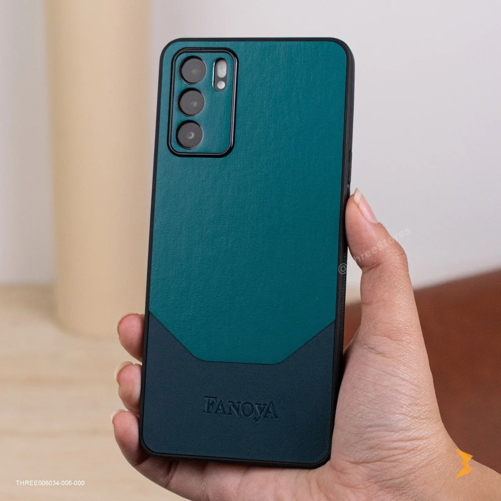 Aveiro Half Leather Case Oppo Reno 6 5g - Three