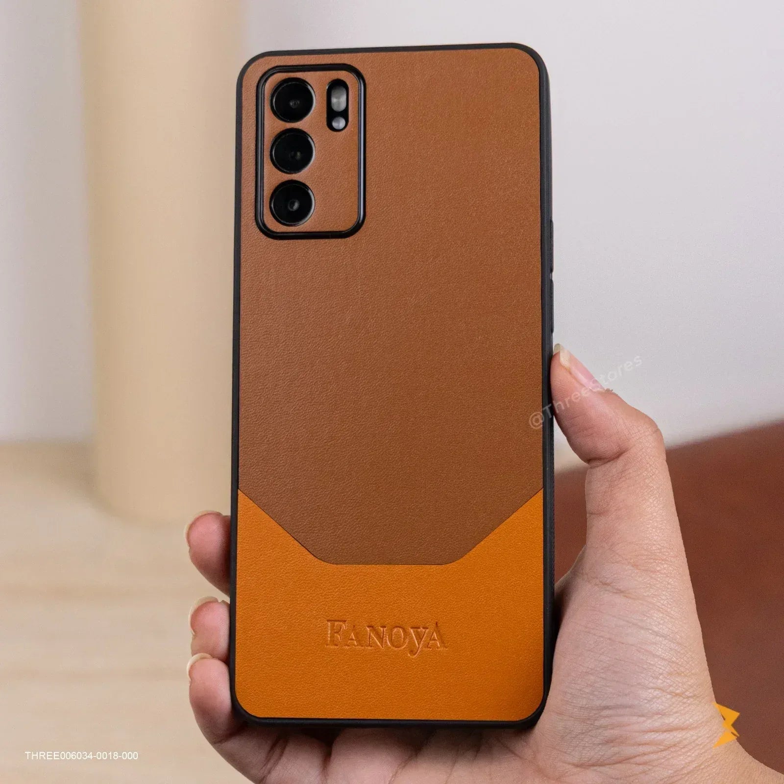 Aveiro Half Leather Case Oppo Reno 6 5g - Three