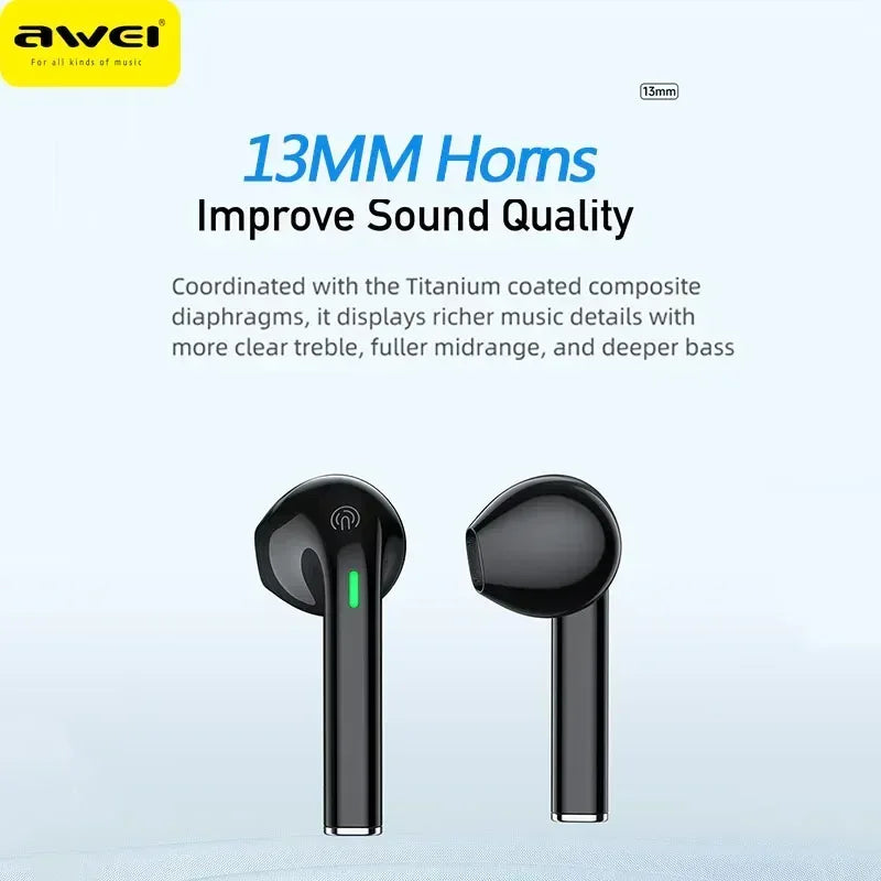 Awei True Wireless Sports Earbuds T26 Pro - Three