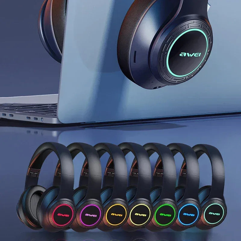 Awei Wireless RGB Over Ear Gaming Headphone A300bl - Three
