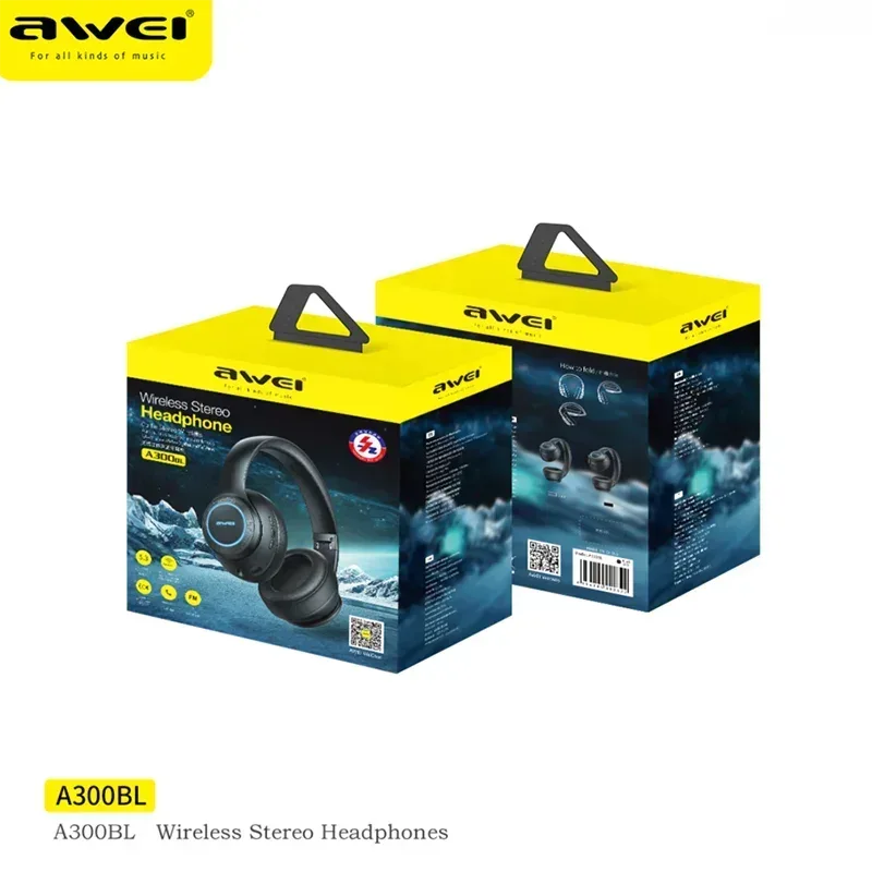 Awei Wireless RGB Over Ear Gaming Headphone A300bl - Three