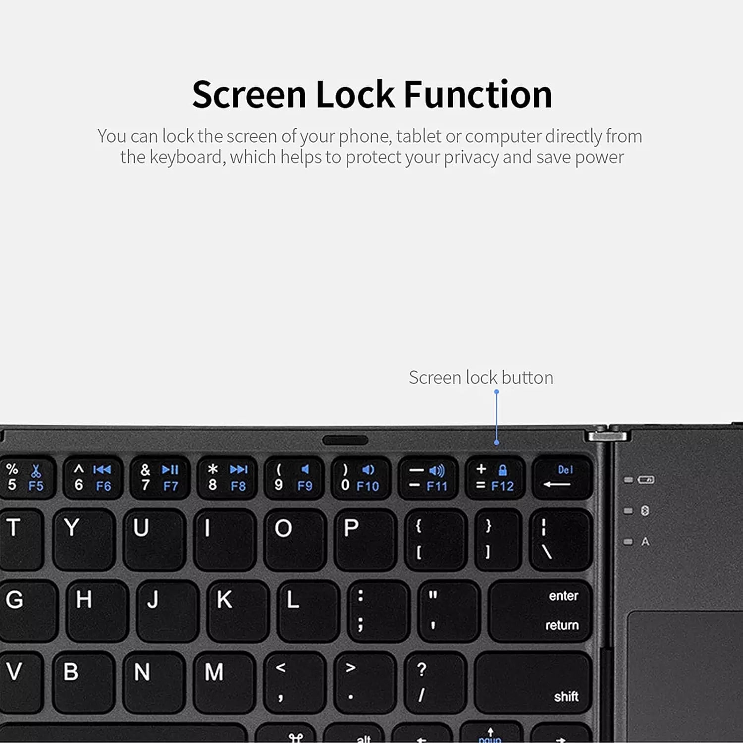 Mini Wireless Keyboard With Touchpad B033