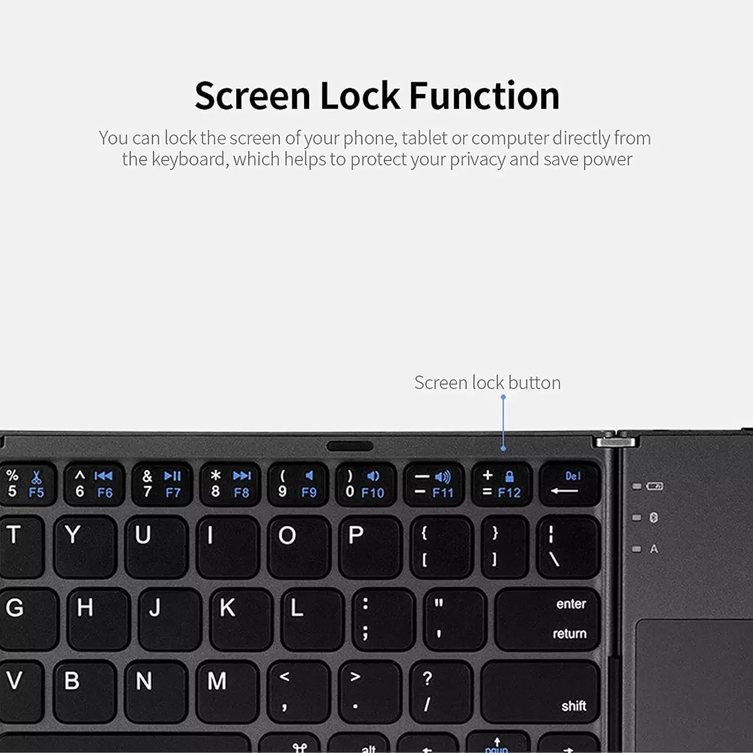 Mini Wireless Keyboard With Touchpad B033 - Three