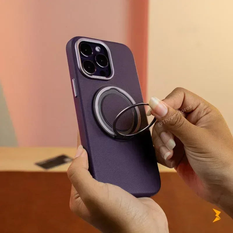 Bali Leather Magsafe Stand Case iPhone 13 Pro Max - Three