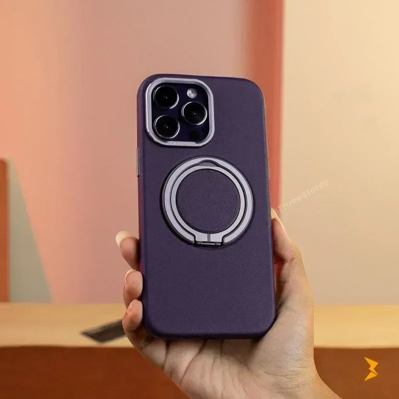 Bali Leather Magsafe Stand Case iPhone 13 Pro Max - Three