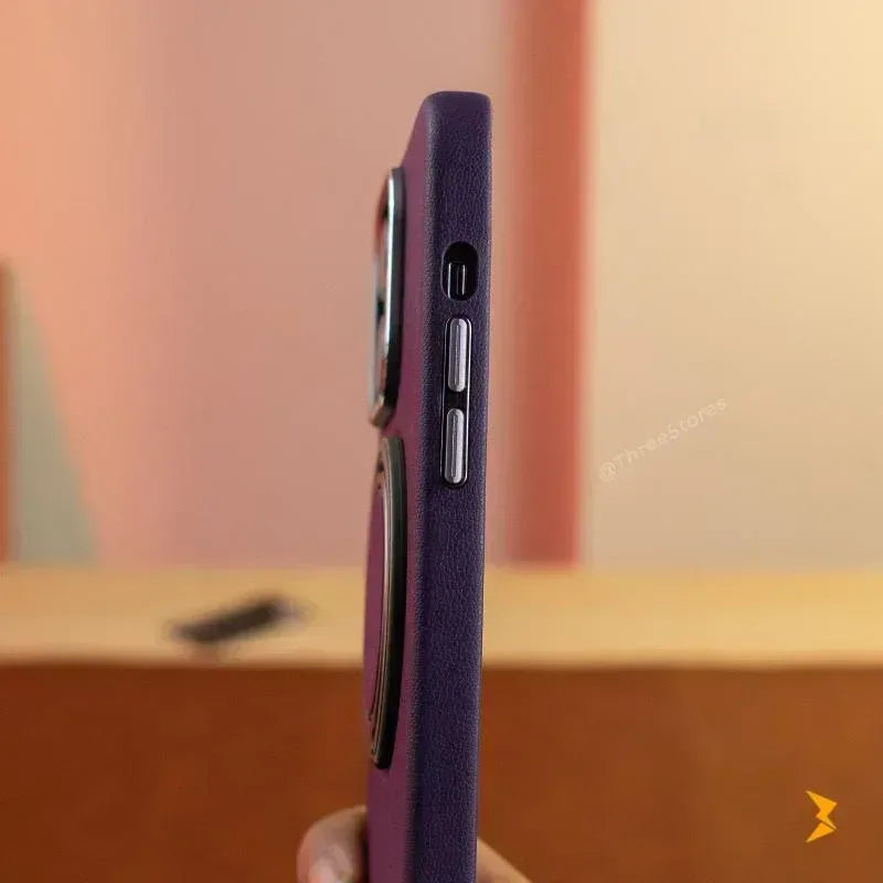 Bali Leather Magsafe Stand Case iPhone 13 Pro Max - Three